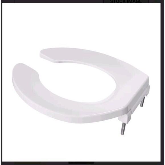 Commercial Heavy Duty Open Front Toilet Seat without Cover Round - Picture 4 of 5